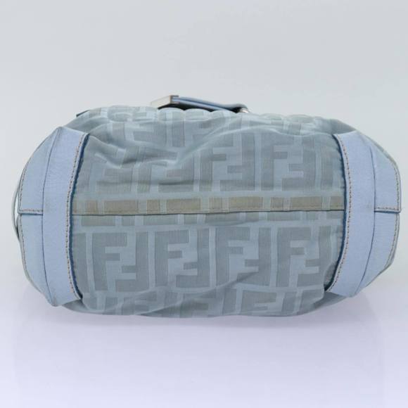 FENDI Zucca Canvas Hand Bag Light Blue Auth 75894 - Picture 5 of 16